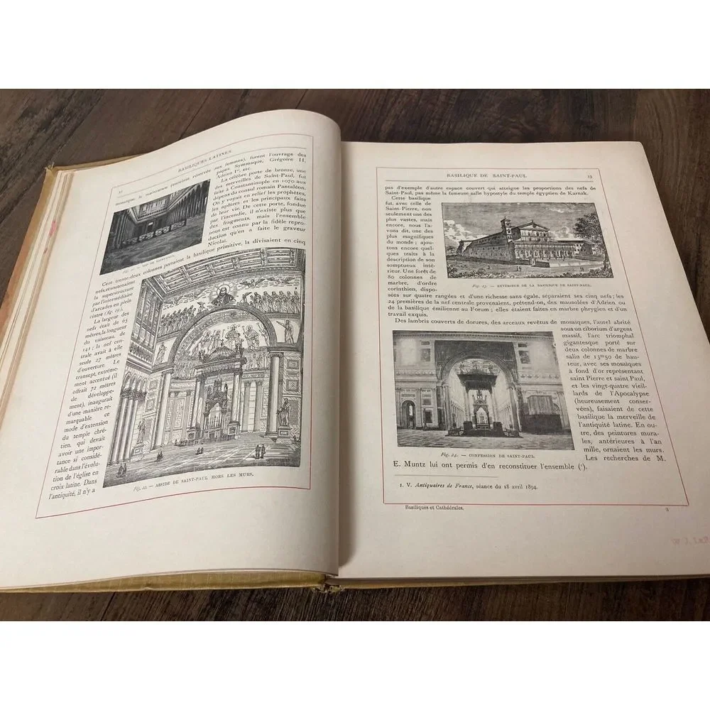 Les cathédrales et Basiliques French Antique Book‎